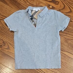 Burberry Light Gray Kids Polo Shirt